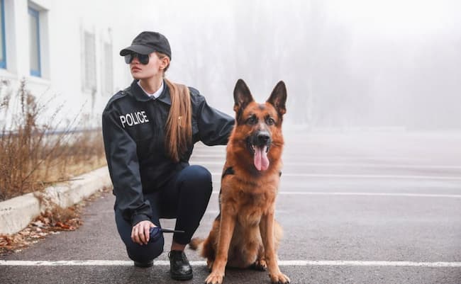 Police german shepherd names girl