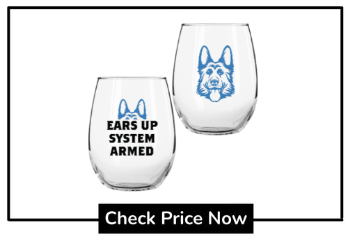 german shepherd wine glasses